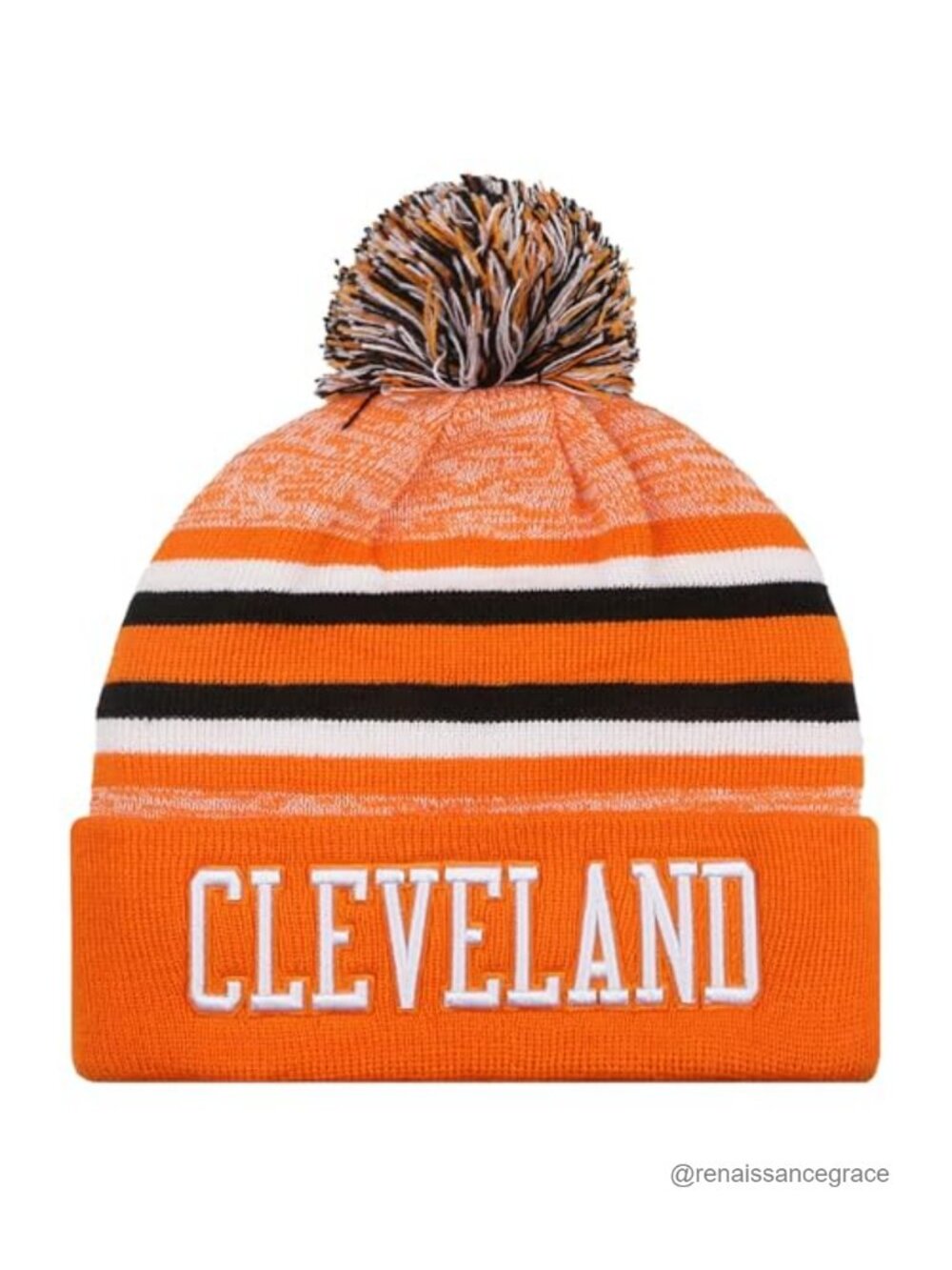 Winter Knit Beanie Hat Cuffed Acrylic Football Toque